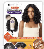 Sensationnel Curls Kinks & Co Kinky Edges Y-Part Spiral Curl 14"