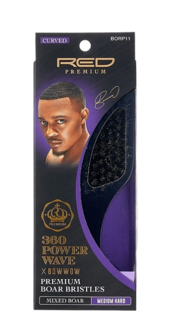 RED PREMIUM | 360 Power Wave Club Boar Brush (Medium Hard) #BORP11 - BPolished Beauty Supply