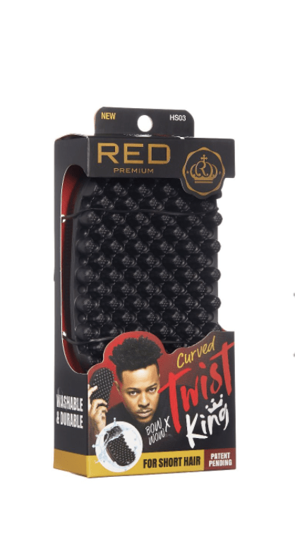 Red Premium Bow Wow Twist King Tool (Premium & Curved Dense) - BPolished Beauty Supply