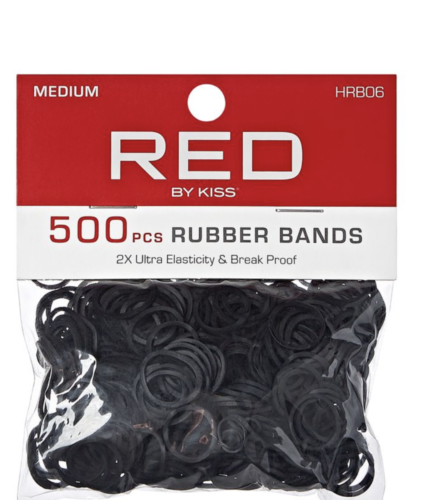 RED Rubberband Medium Size 500 pcs # HRB06 - BPolished Beauty Supply