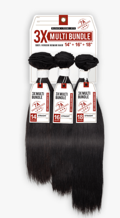 Sensationnel Bare & Natural 7A 3X MULTI BUNDLE -Straight