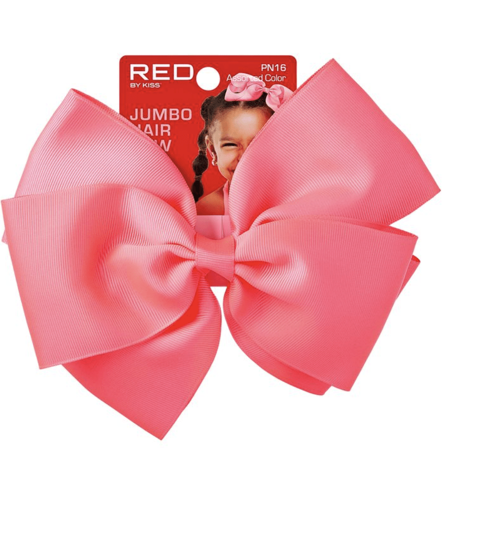 Red Kids Ribbon Metal Clip (Jumbo Size) #PN16