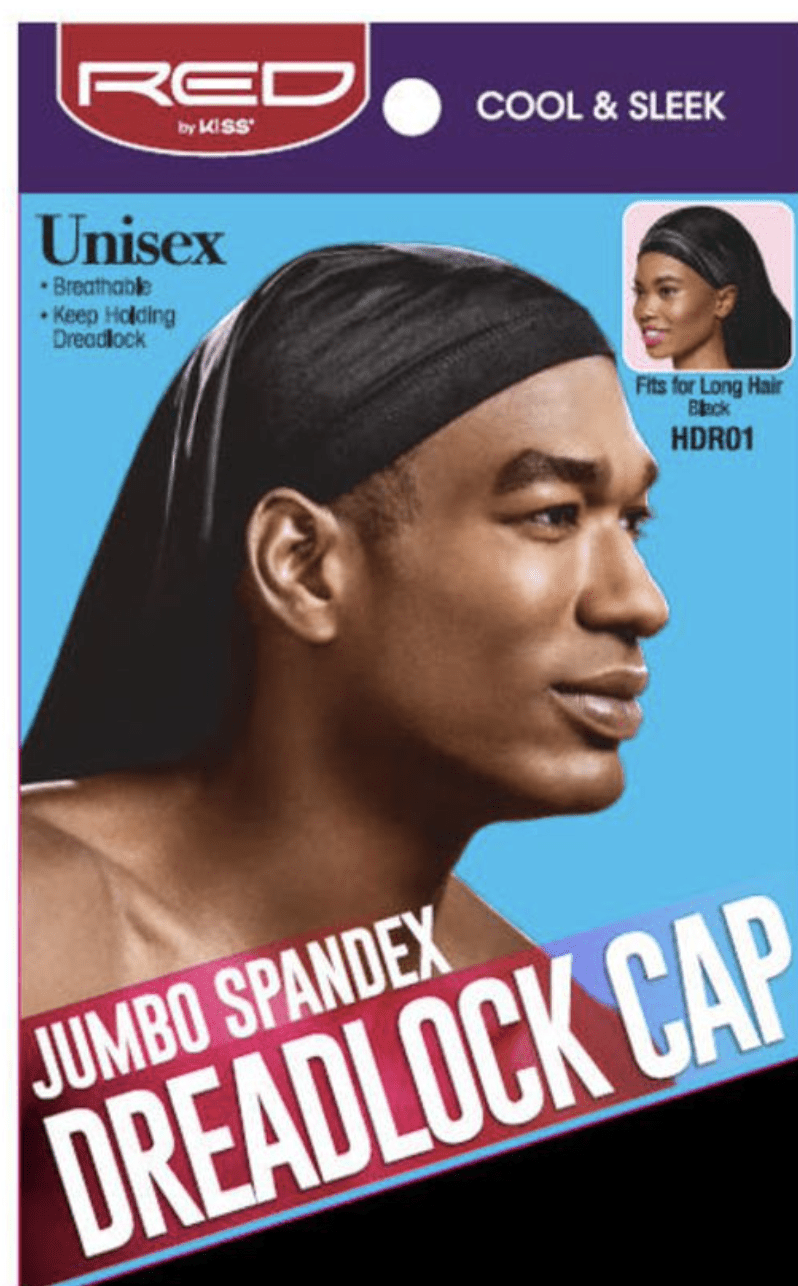 RED Professional Jumbo Spandex Dreadlock Cap Black #HDR01