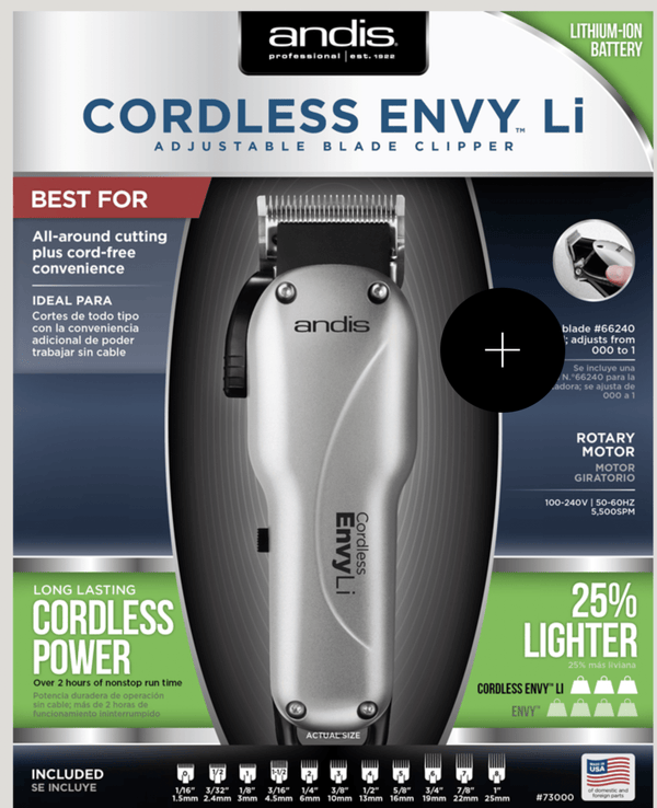 Cordless Envy® Li Adjustable Blade Clipper #73000