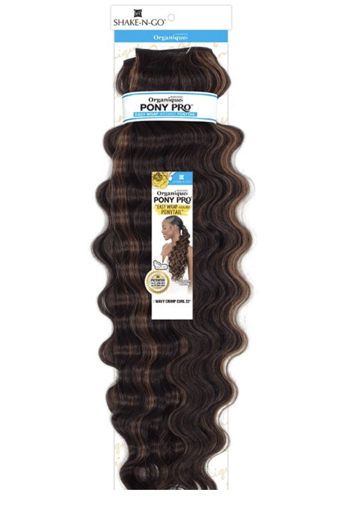 Shake & Go Organique Pony Pro - PT WAVY CRIMP CURL 22" PONY PRO