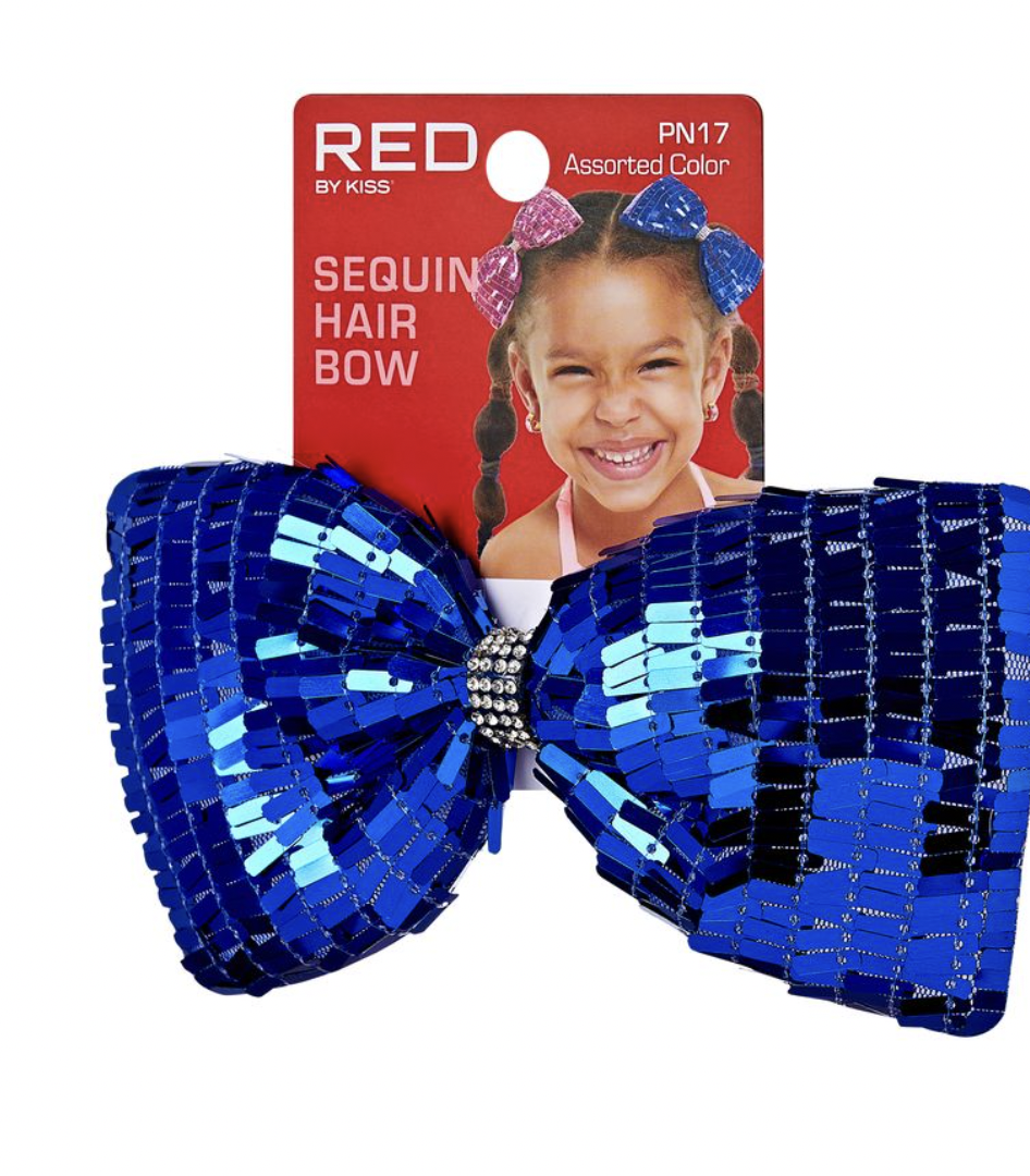 Red Kids Ribbon Metal Clip Sequin #PN17 - BPolished Beauty Supply