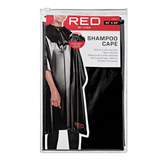 Red by Kiss Salon All Purpose Shampoo Cape, Black Soft Vinyl #SA01