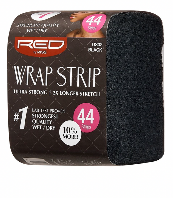 RED Wrap Strips 3.5" Black 44 Strips #US02 - BPolished Beauty Supply