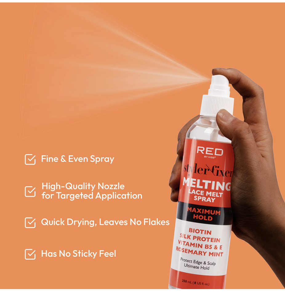 How to use your New Lace Melt Spray ⠀ For Maximum results follow the  directions below👇🏽👇🏽👇🏽 ⠀ 💎Use our 2 Step Skin Prep System which will  be free with, By FINGAZ
