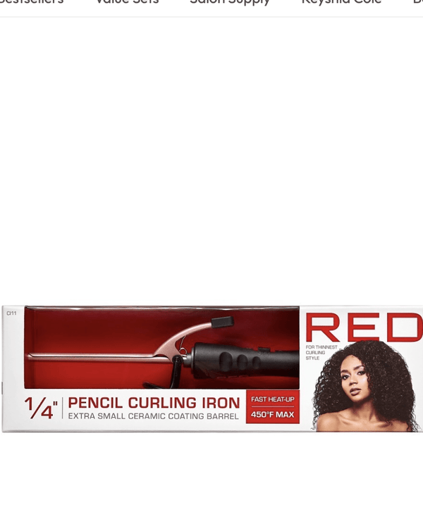 Red by Kiss 1/4" Pencil Curling Iron #CI11