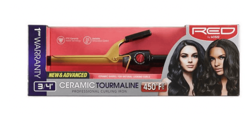 Kiss by Red Ceramic Tourmaline Professional Curling Iron - BPolished Beauty Supply