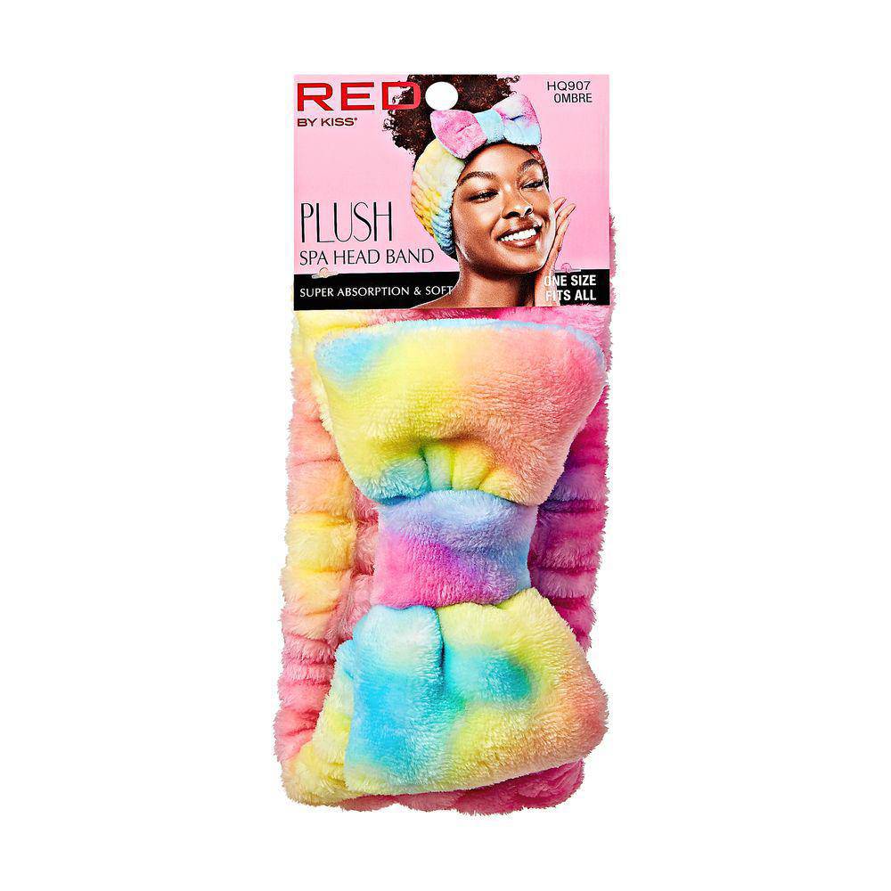 RED Plush Spa Headband