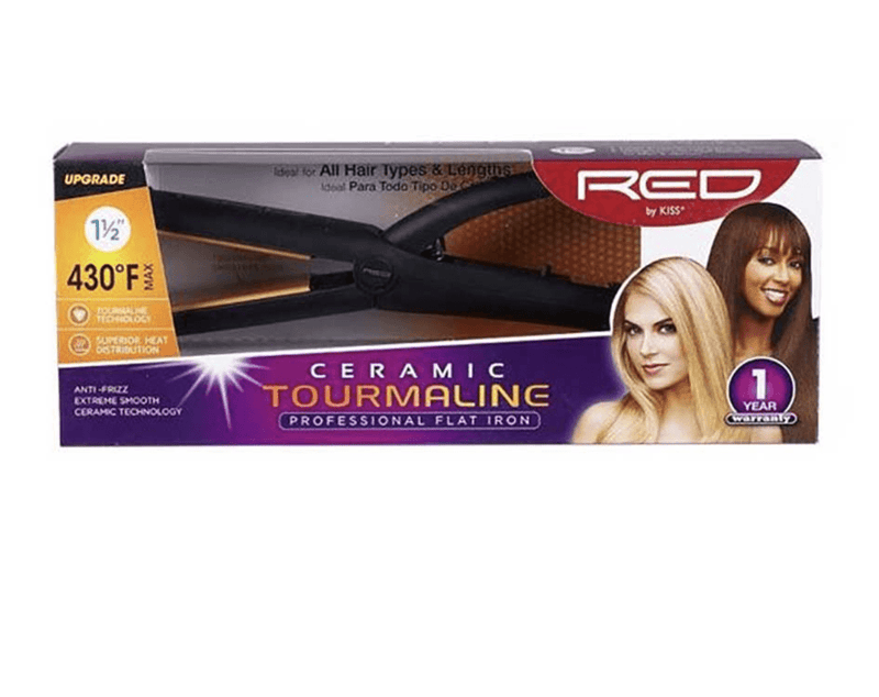 Red by Kiss Ceramic Tourmaline Flat Iron 1"