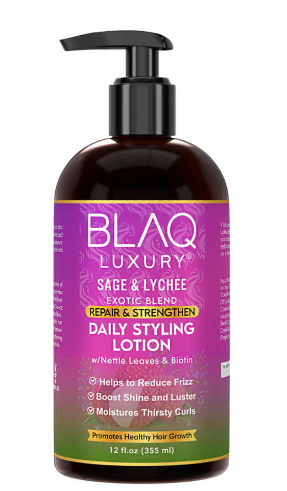 Blaq Sage & Lychee Repair and Strengthen Daily Styling Lotion 12 oz - BPolished Beauty Supply