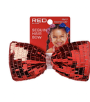 Red Kids Ribbon Metal Clip Sequin