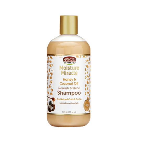 African Pride Moisture Miracle Honey & Coconut Oil Shampoo (12 oz & 16 oz)
