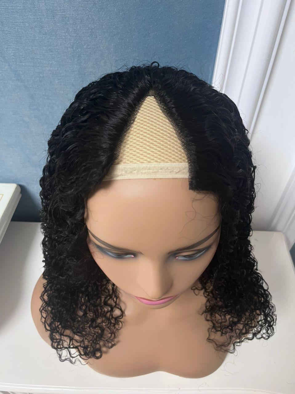 BPolished Human Hair Hair V Part Wig