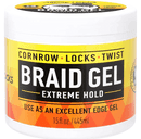 Container of All Day Locks Braid Gel with yellow and black label