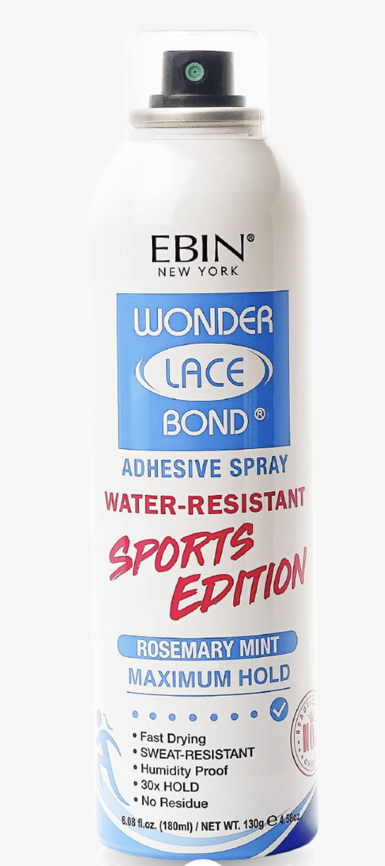 White can of Ebin Wonder lace adhesive spray