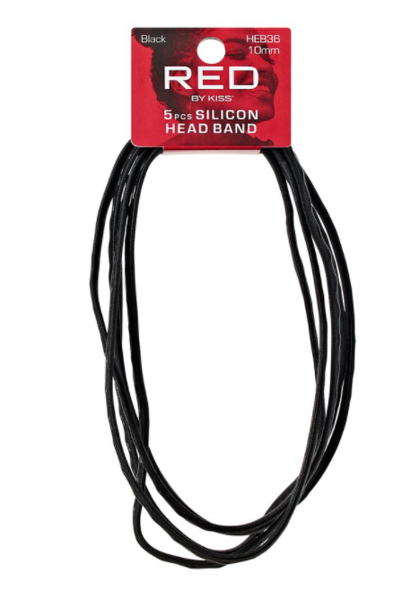 Red 10MM Silicon Headband 5 pcs #HEB36 - BPolished Beauty Supply