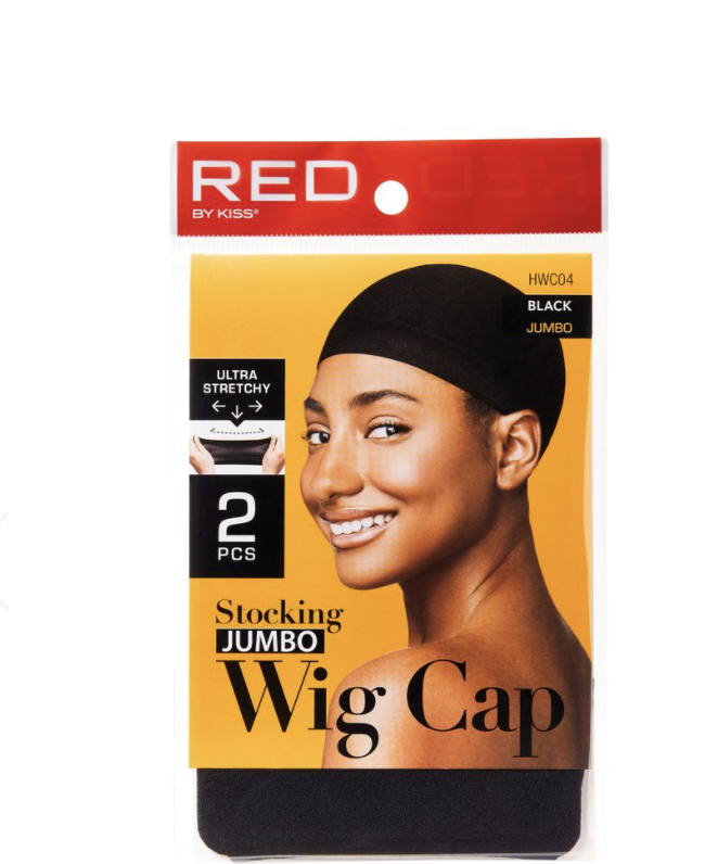 Red by Kiss Jumbo Wig Cap Black 2 pcs #HWC04 - BPolished Beauty Supply