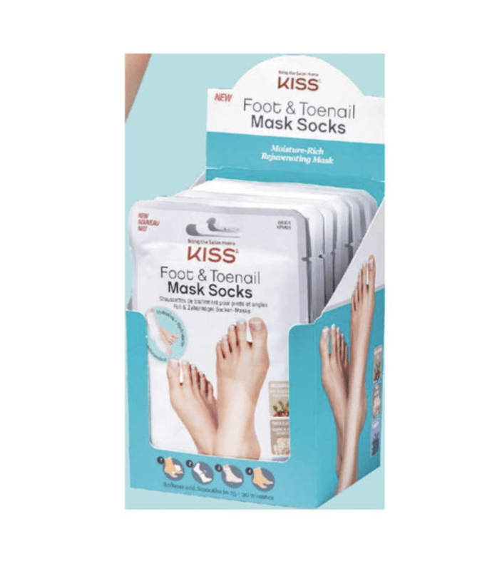 Kiss Foot & Toenail Mask Socks #KFM01D1 - BPolished Beauty Supply