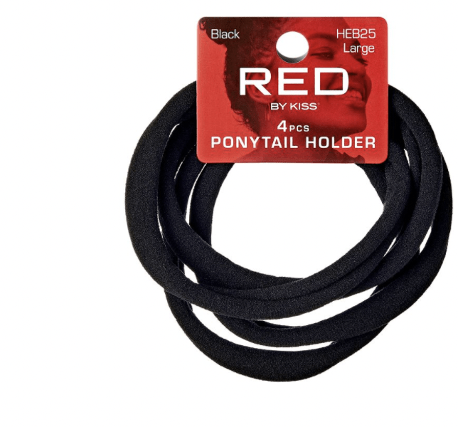 Red Ponytail Holder L 4 pcs #HEB25