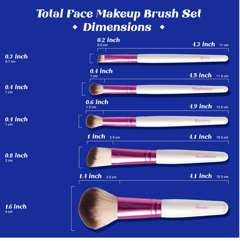 Ruby Kisses Total Face Makeup Brush Kit