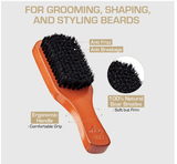 Red Premium Beard Brush Club -  Medium Soft #BR201