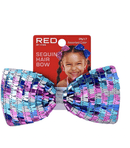 Red Kids Ribbon Metal Clip Sequin