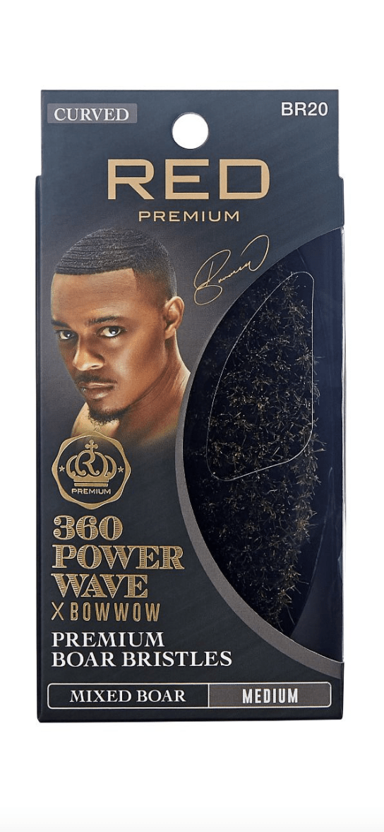 BOW WOW RED PREMIUM  360 Power Wave Palm Board Brush (Hard) #BR20