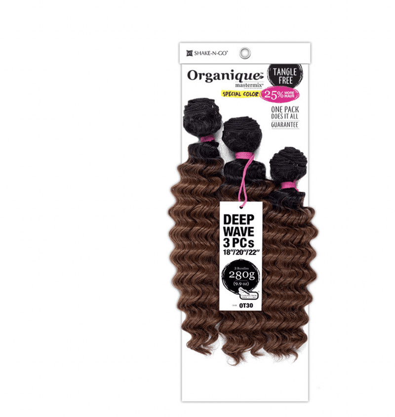 Shake-N-Go Organique Mastermix Weave - Deep Wave (3 Bundles)