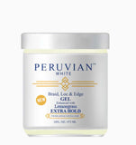 Peruvian White Braid, Loc & Edge Gel with Lemongrass Extra Hold 16 oz - BPolished Beauty Supply