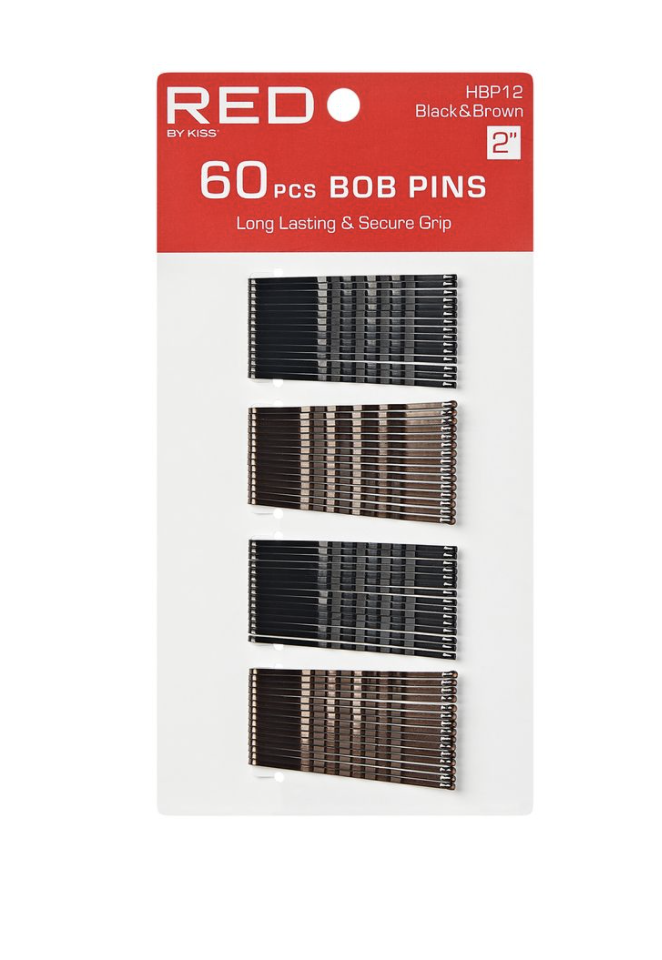 RED Bob Pins 2" 60CT Brown & Black #HBP12 - BPolished Beauty Supply