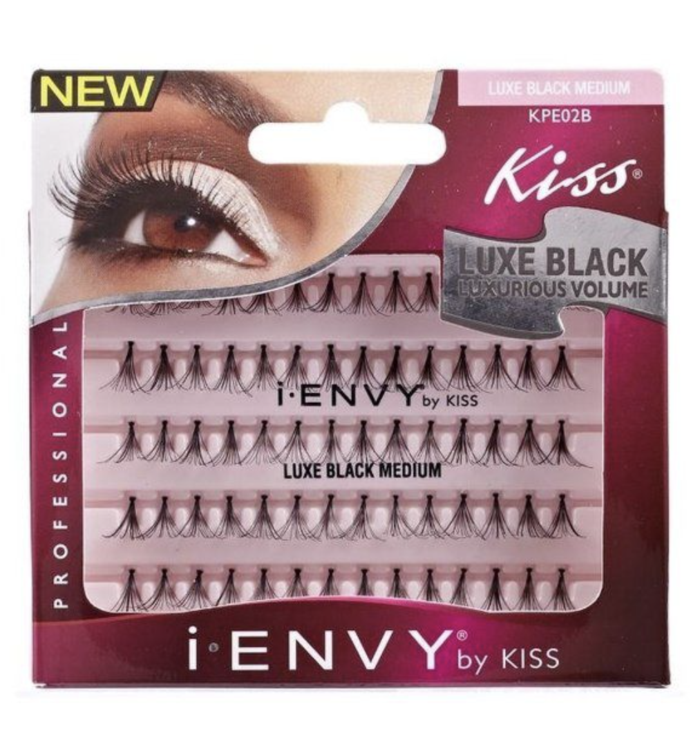 Kiss iEnvy Luxe Black Flare Medium 70 pc KPE02B