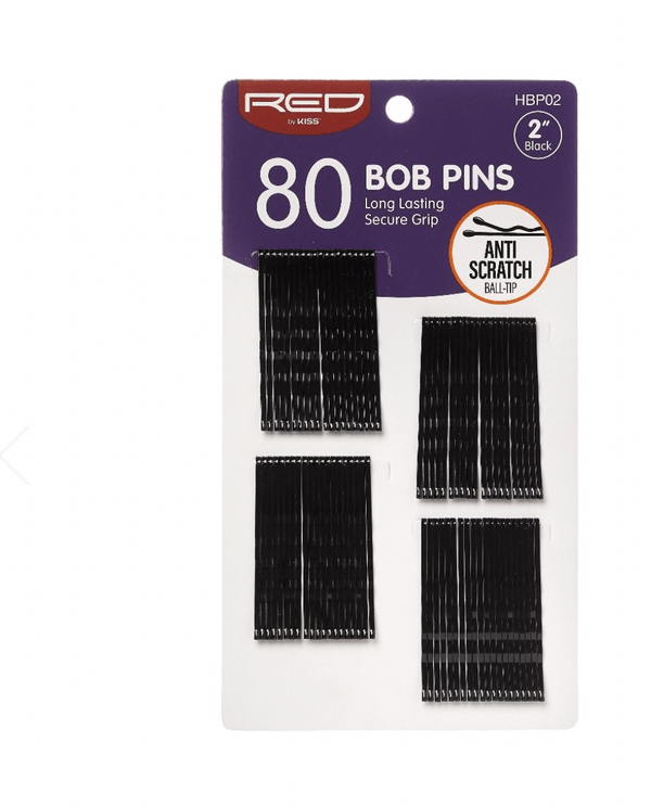 RED Bob Pins 2" 80CT #HBP02