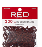 RED Rubberband Brown Medium Size 300 pcs # HRB08 - BPolished Beauty Supply