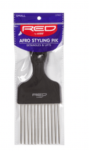 Red Professional Afro Styling Pik