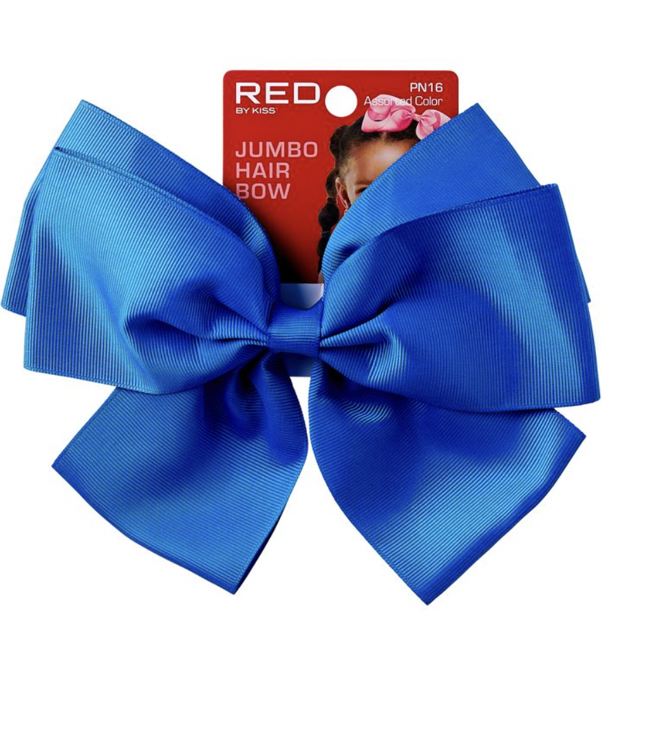 Red Kids Ribbon Metal Clip (Jumbo Size) #PN16 - BPolished Beauty Supply