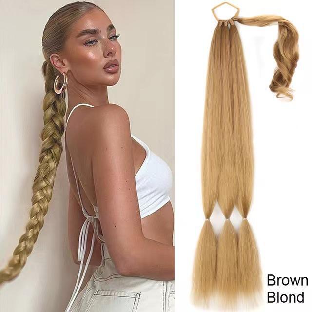 32-inch-Long Braided Ponytail Extension with Hair Tie - BPolished Beauty Supply