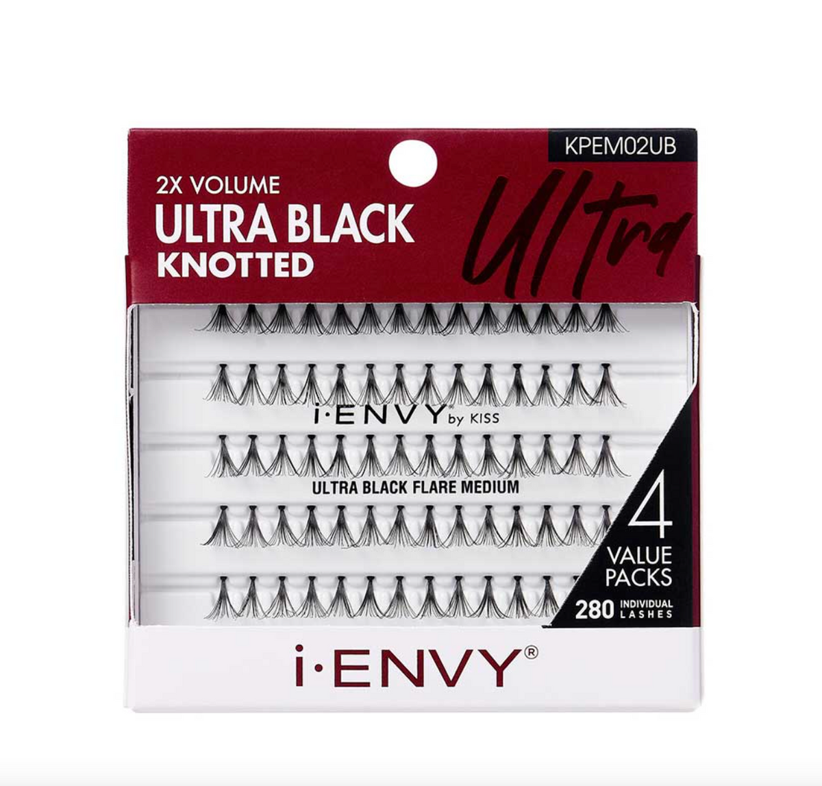 iEnvy Ultra Ultra Black Knotted Individual Lash Multi Pack (280pcs) #KPEM02UB - BPolished Beauty Supply