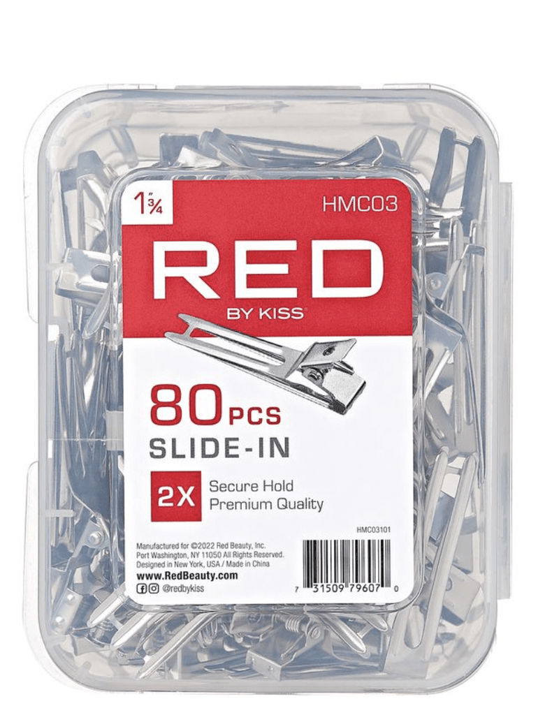 RED 1 3/4" Slide In Clips 80 pcs