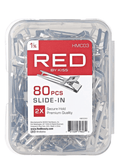 RED 1 3/4" Slide In Clips 80 pcs #HMC03