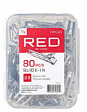 RED 1 3/4" Slide In Clips 80 pcs #HMC03