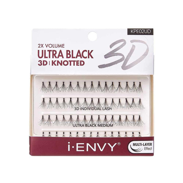 Kiss iEnvy Individual Ultra Black 3D Knotted #KPE02UD - BPolished Beauty Supply