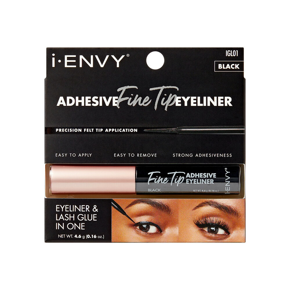 2-in-1 Brush-On Eyeliner Lash Glue – Black #IGL01