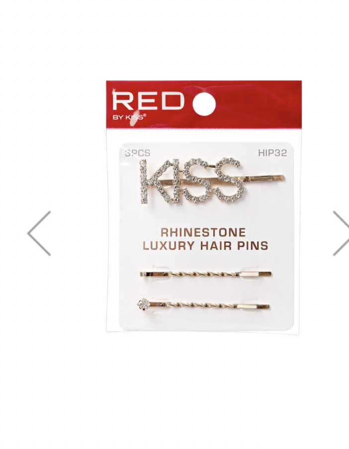 Red Rhinstone Letter Bob Pins 3 pcs #HIP32 - BPolished Beauty Supply