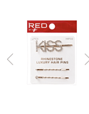 Red Rhinstone Letter Bob Pins 3 pcs #HIP32