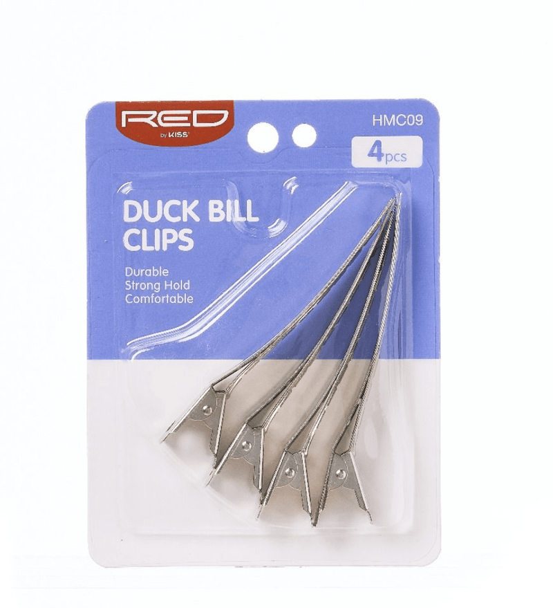 RED Kiss Duck Bill Clips 4 ct