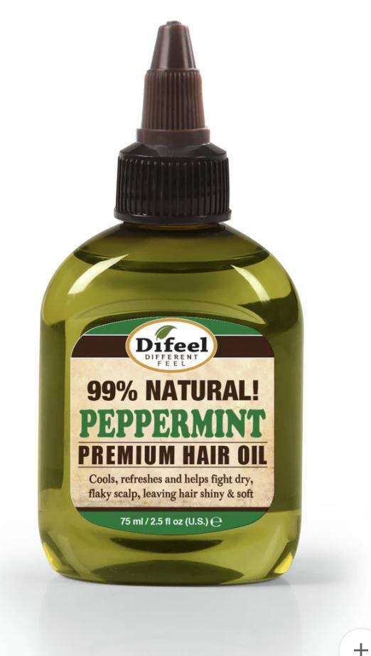 Difeel Premium Natural Hair Oil -  Peppermint 2.5 fl oz